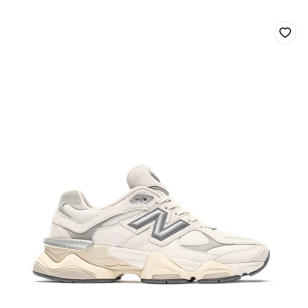 New Balance Cream and Gray Athletic Shoes